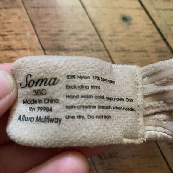 Soma nude strapless Alluring multi-way 36C bra - Picture 3 of 3